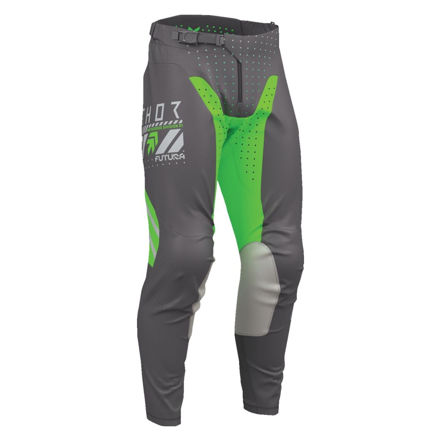 Thor 2026 Launchmode Futura Charcoal Green MX Pants